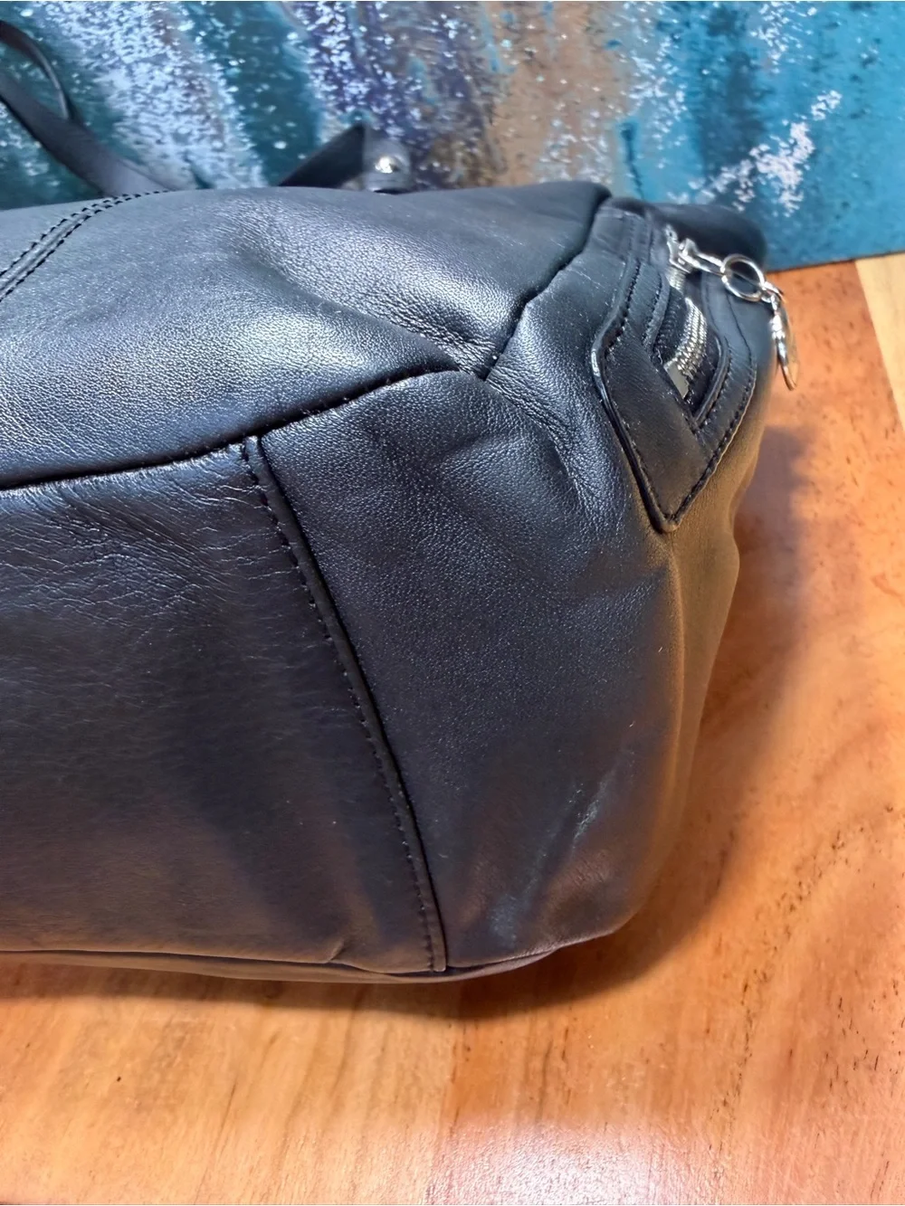 Coach Classic 2012 Black Leather Gallery East West Tote Bag